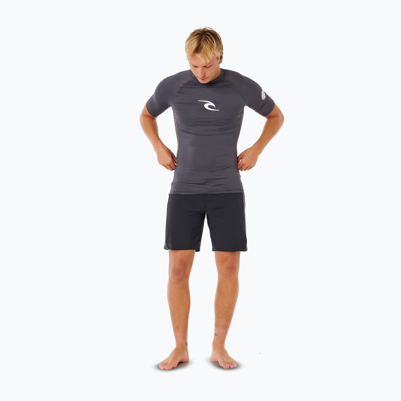 Men's swim top Rip Curl Waves Upf Perf charcoal grey 2