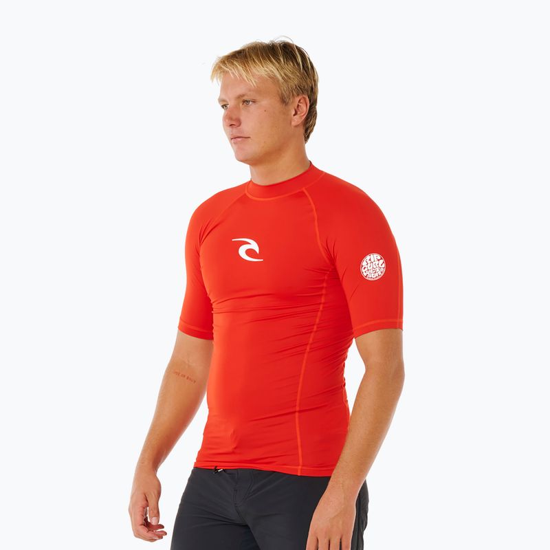 Men's swim top Rip Curl Waves Upf Perf lava red 4