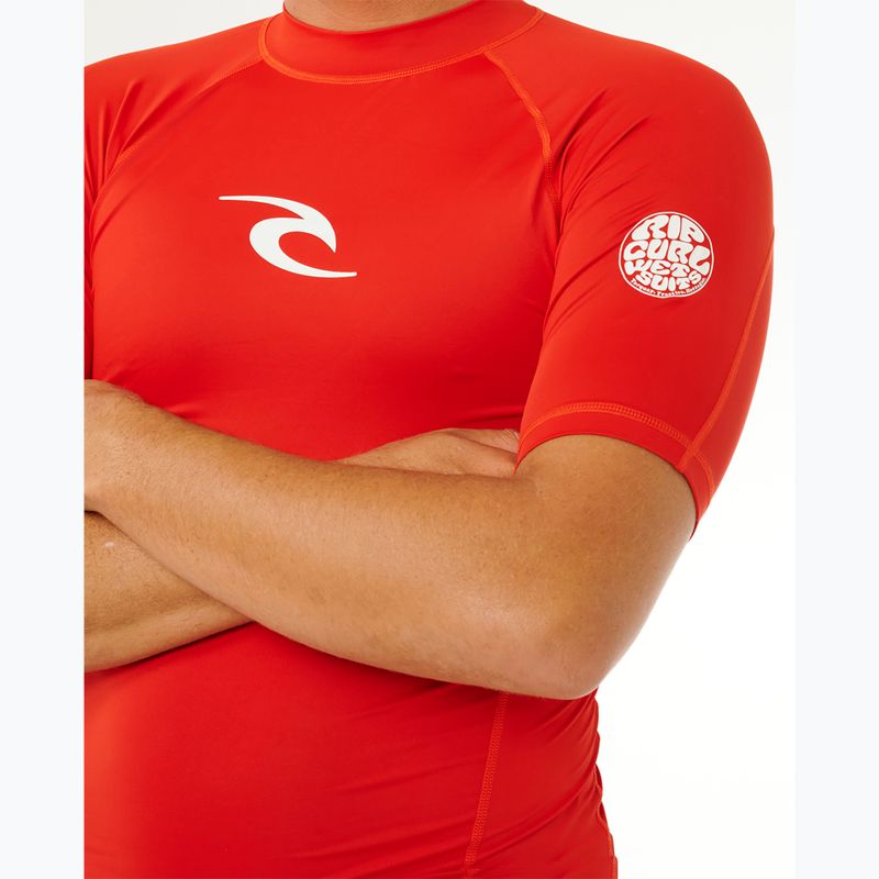 Men's swim top Rip Curl Waves Upf Perf lava red 6