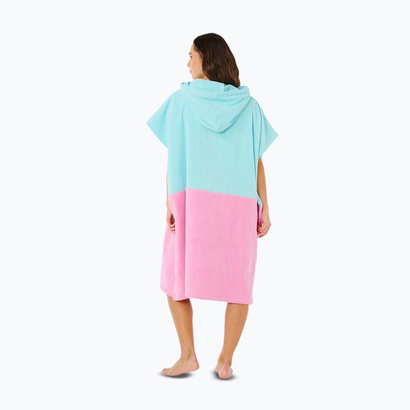 Women's poncho Rip Curl Premium Surf Hooded Towel light sea blue 2