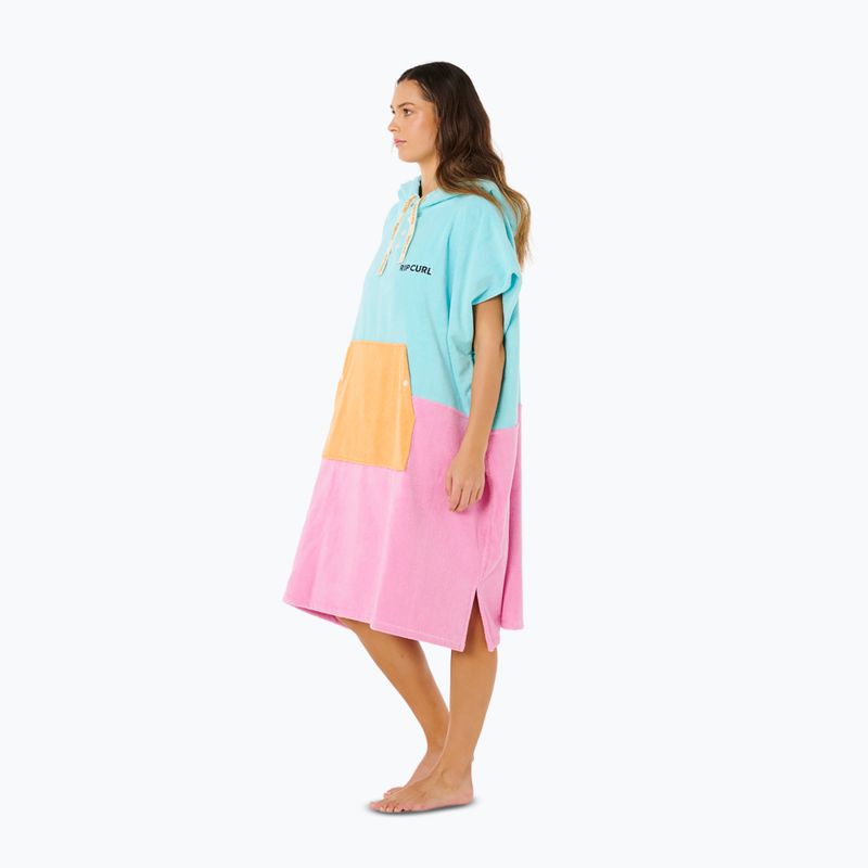 Women's poncho Rip Curl Premium Surf Hooded Towel light sea blue 4