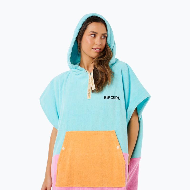 Women's poncho Rip Curl Premium Surf Hooded Towel light sea blue 5