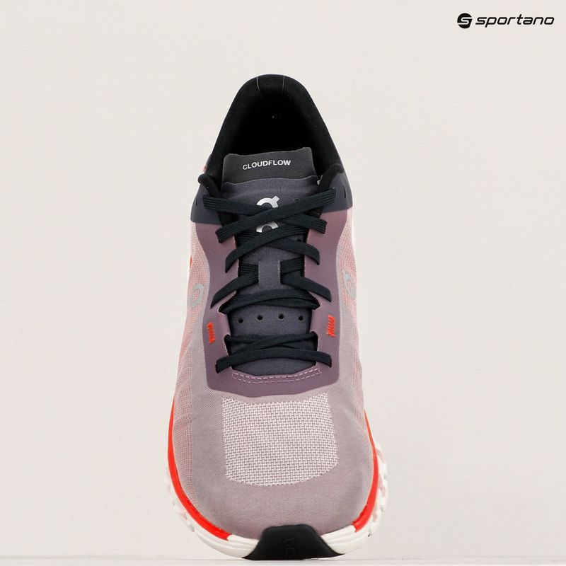 Men's On Running Cloudflow 4 quartz/flame running shoes 9