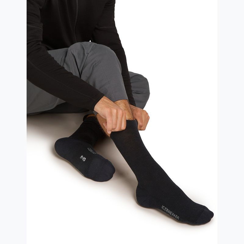 Men's socks Icebreaker Merino Lifestyle Light Crew black 4