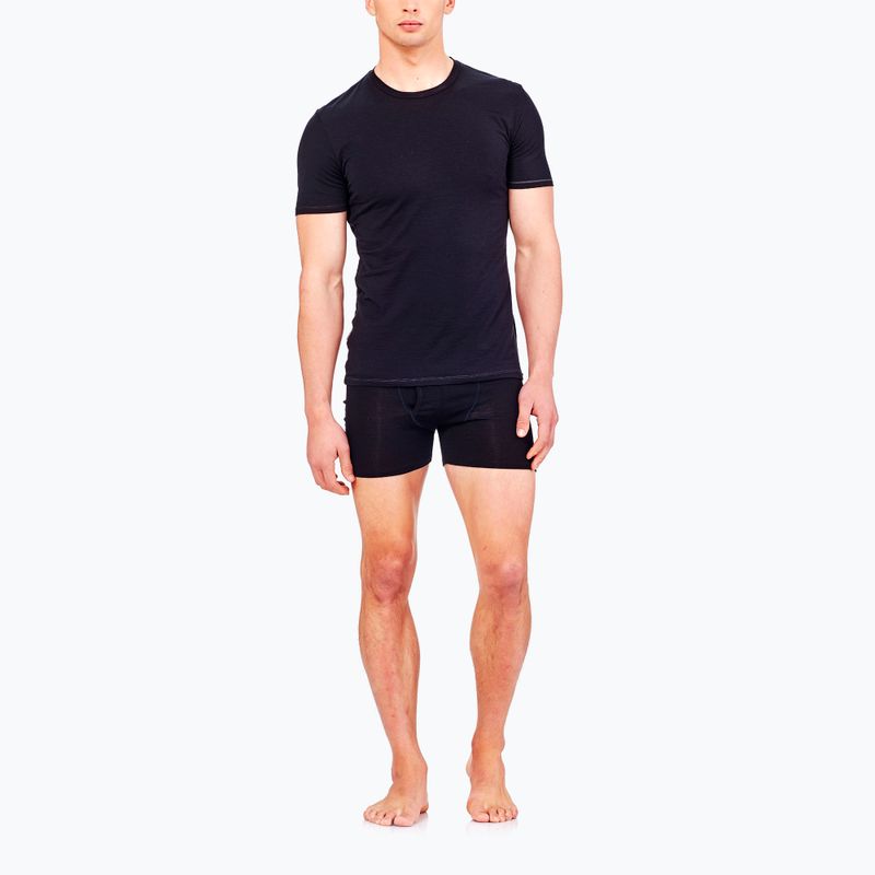Men's thermal boxer briefs Icebreaker Anatomica wFly black 3
