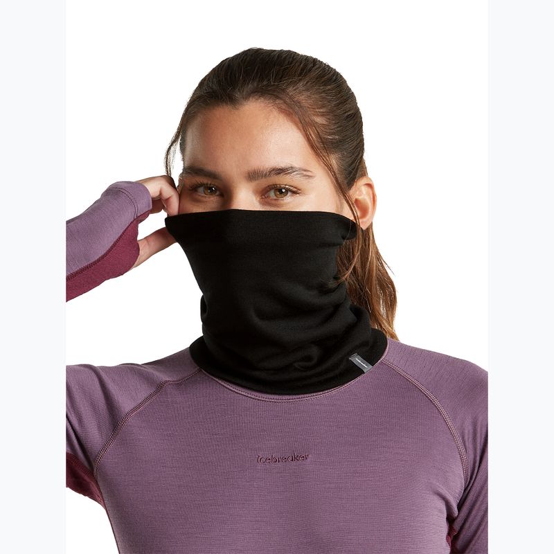 Multifunctional neck gaiter icebreaker Apex Chute black 7