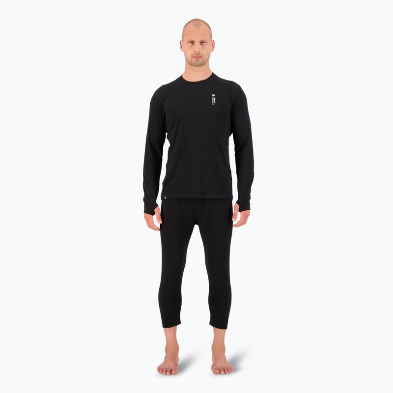 Men's Mons Royale Cascade Merino Base Layer thermal longsleeve black 2