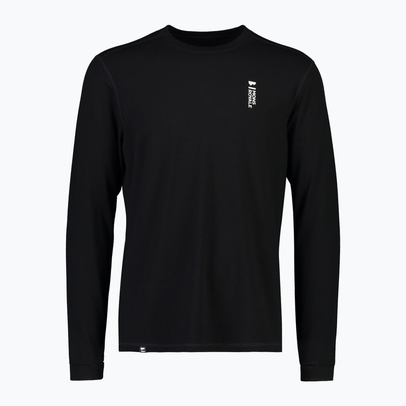 Men's Mons Royale Cascade Merino Base Layer thermal longsleeve black 4