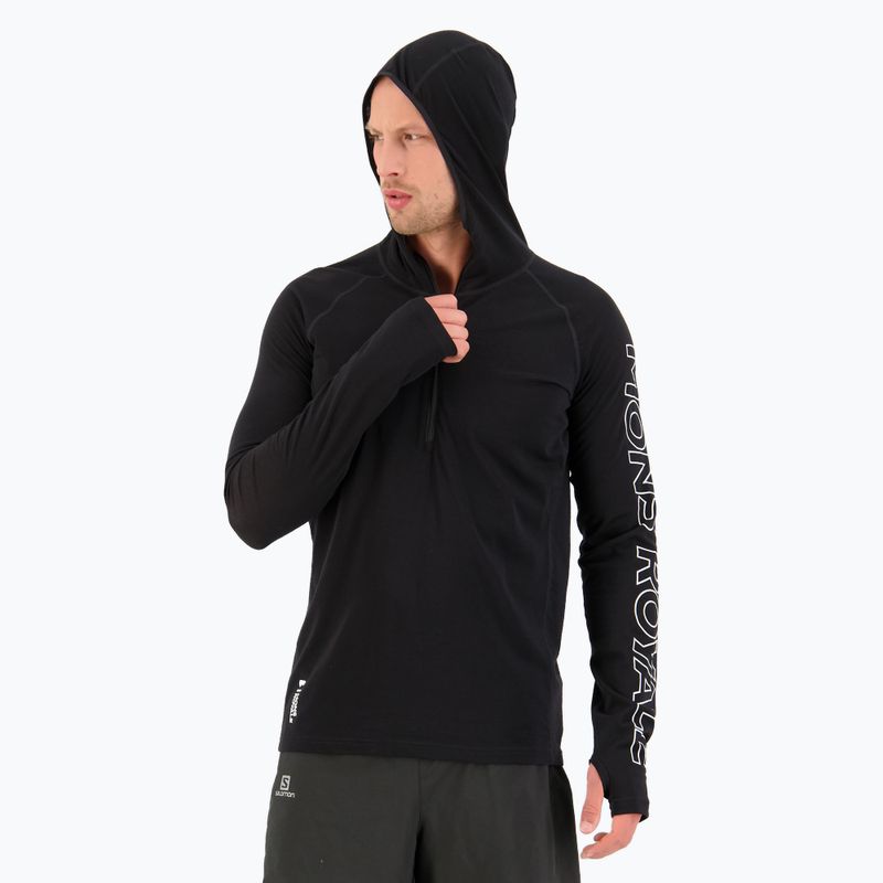 Men's thermal sweatshirt Mons Royale Temple Tech Hood black 4