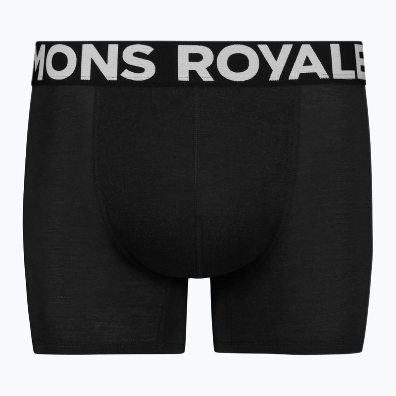 Men's thermal boxer shorts Mons Royale Hold 'em Shorty Merino black