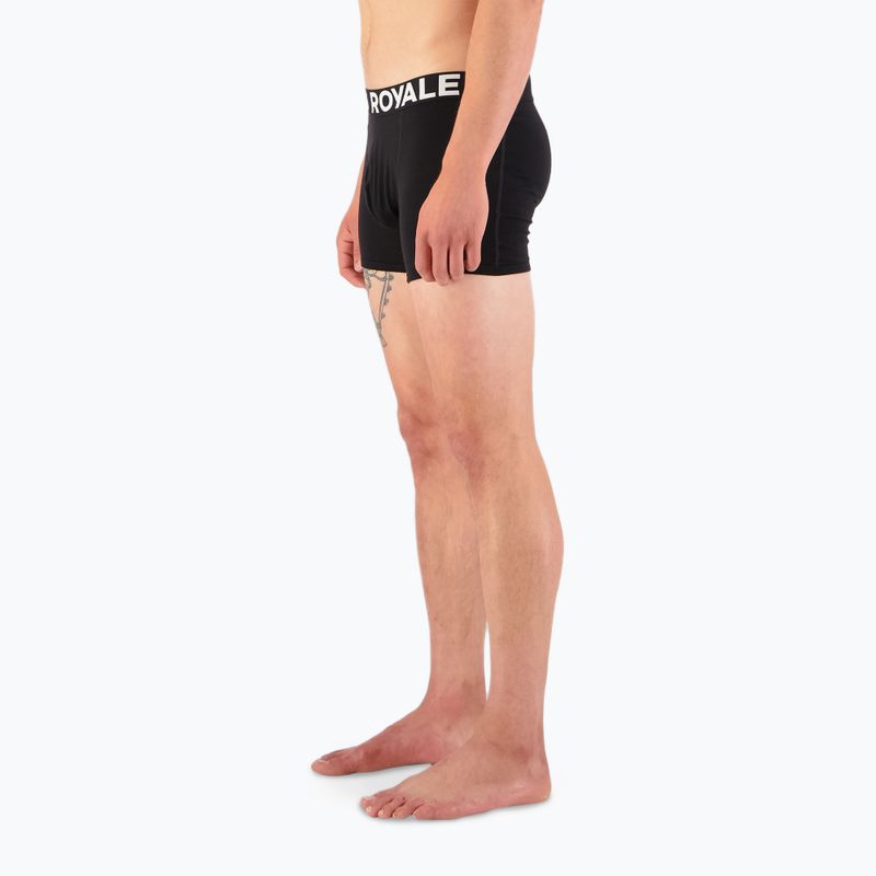 Men's thermal boxer shorts Mons Royale Hold 'em Shorty Merino black 5