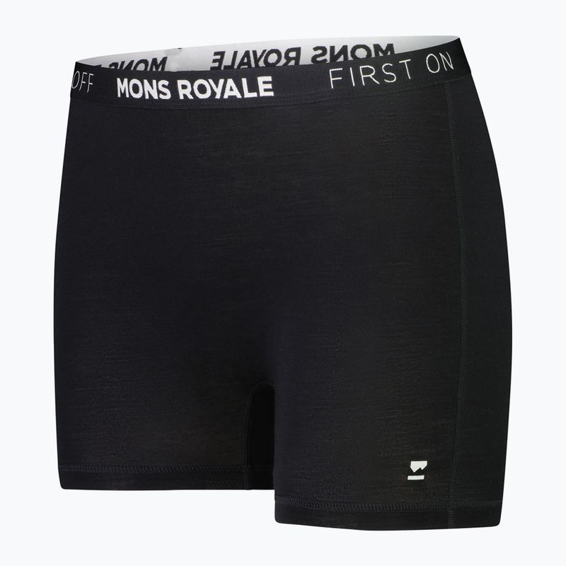 Women's thermal boxer shorts Mons Royale Hannah Merino Hot black 2