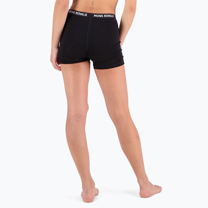 Women's thermal boxer shorts Mons Royale Hannah Merino Hot black 4