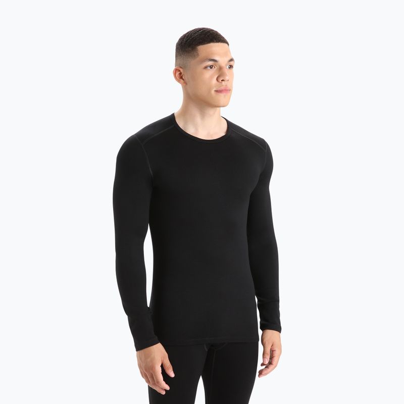 Men's thermal active sweatshirt icebreaker 260 Tech Crewe black