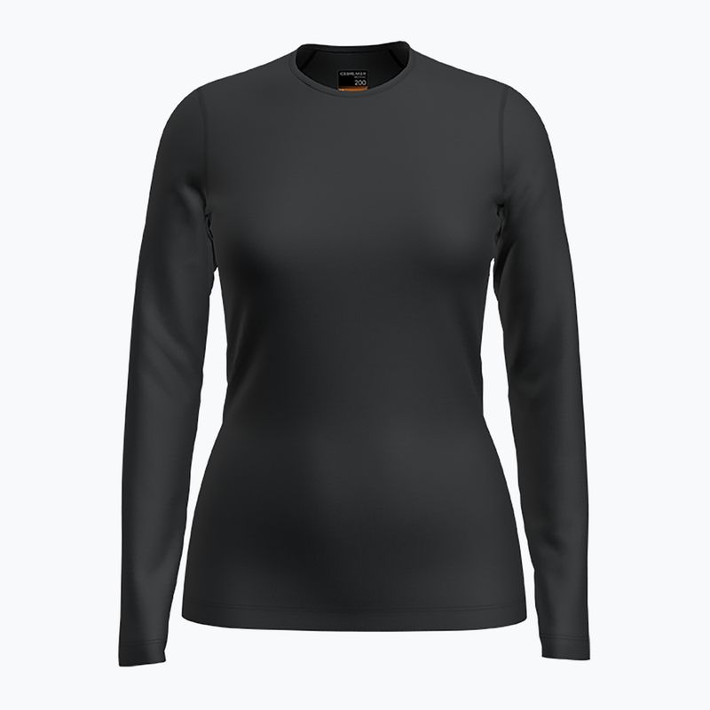 Women's thermal base layer top icebreaker 200 Oasis Crewe black 5