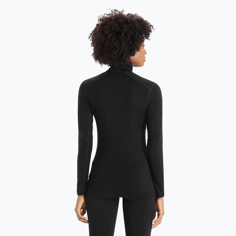 Women's thermal base layer icebreaker 200 Oasis Half Zip black 3