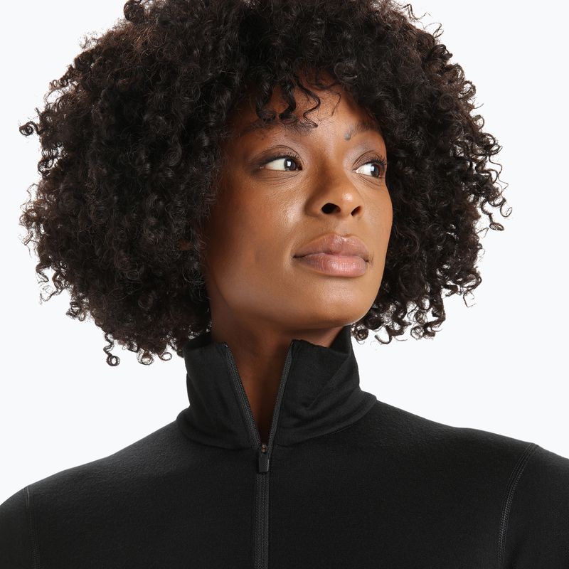 Women's thermal base layer icebreaker 200 Oasis Half Zip black 4