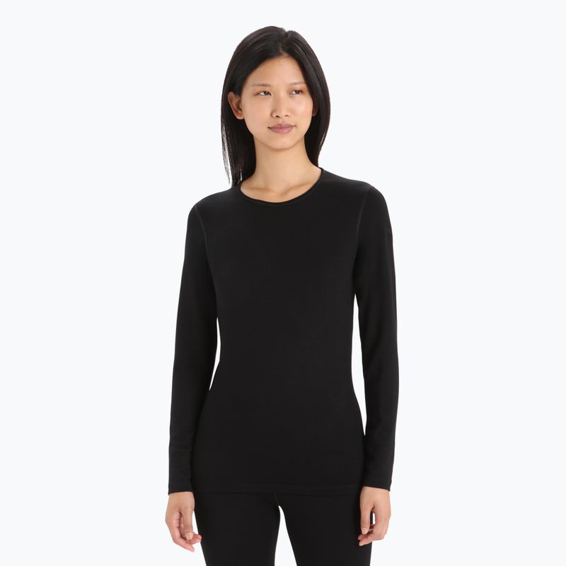 Women's thermal active sweatshirt icebreaker 260 Tech Crewe black