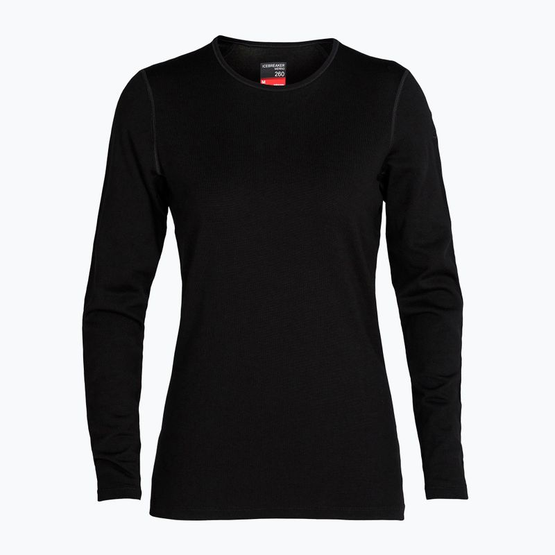 Women's thermal active sweatshirt icebreaker 260 Tech Crewe black 6