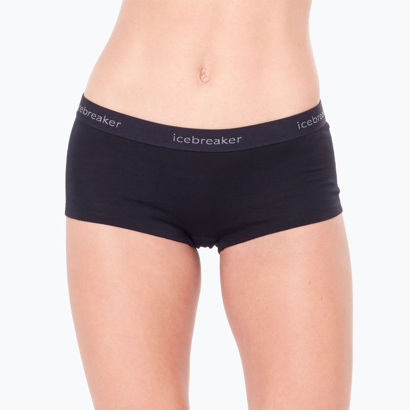 Women's thermal boxers Icebreaker Merino 200 Oasis Boy Shorts black 5