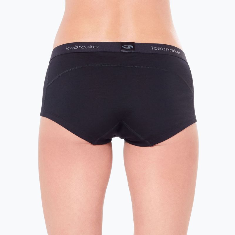 Women's thermal boxers Icebreaker Merino 200 Oasis Boy Shorts black 6