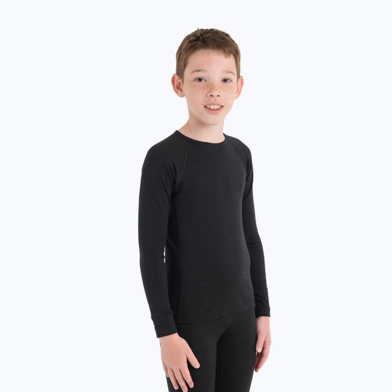 Children's thermal base layer icebreaker 200 Oasis Crewe black 2