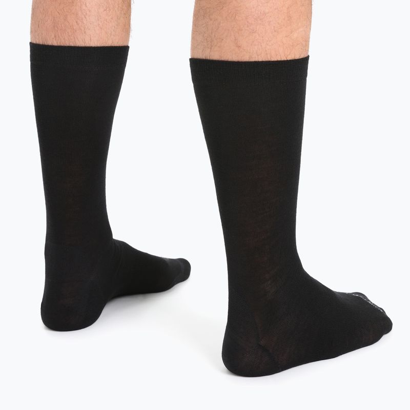 Men's Icebreaker Lifestyle Fine Gauge Crew trekking socks black 3
