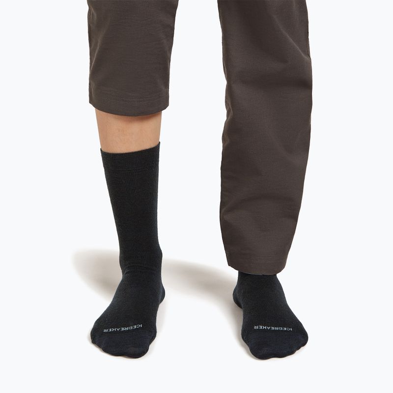 Women's socks Icebreaker Lifestyle Fine Gauge Crew black 3