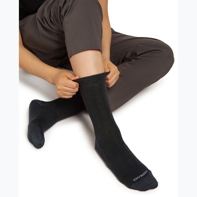Women's socks Icebreaker Lifestyle Fine Gauge Crew black 4