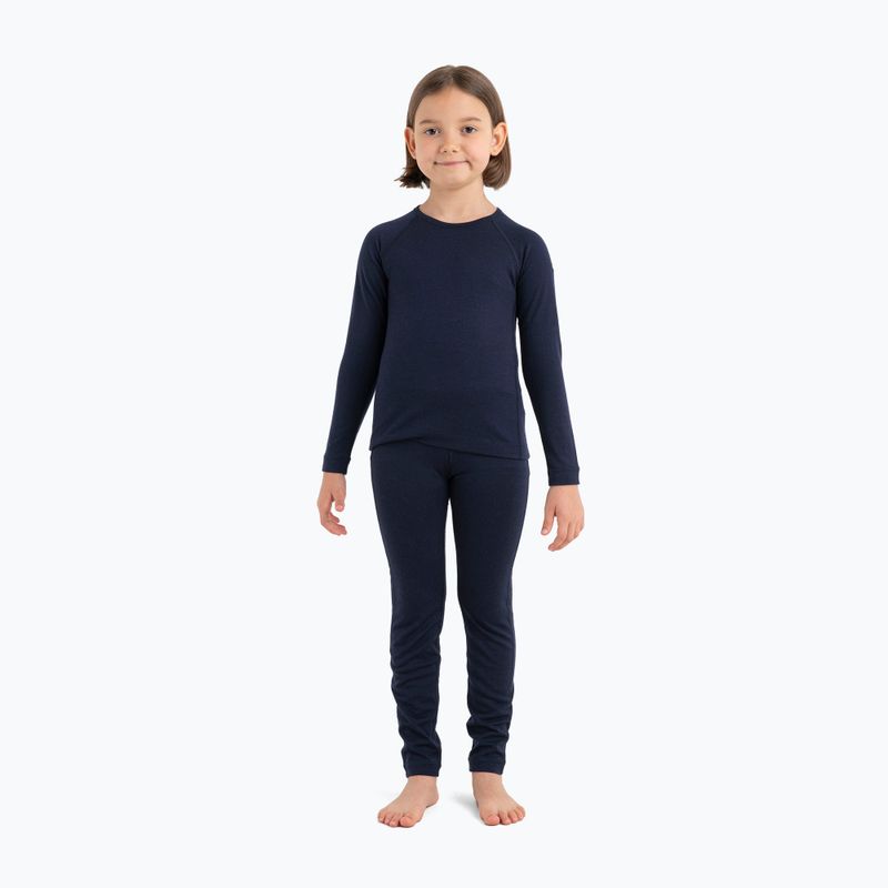 Icebreaker Kids 200 Oasis Crewe midnight navy thermal sweatshirt 2
