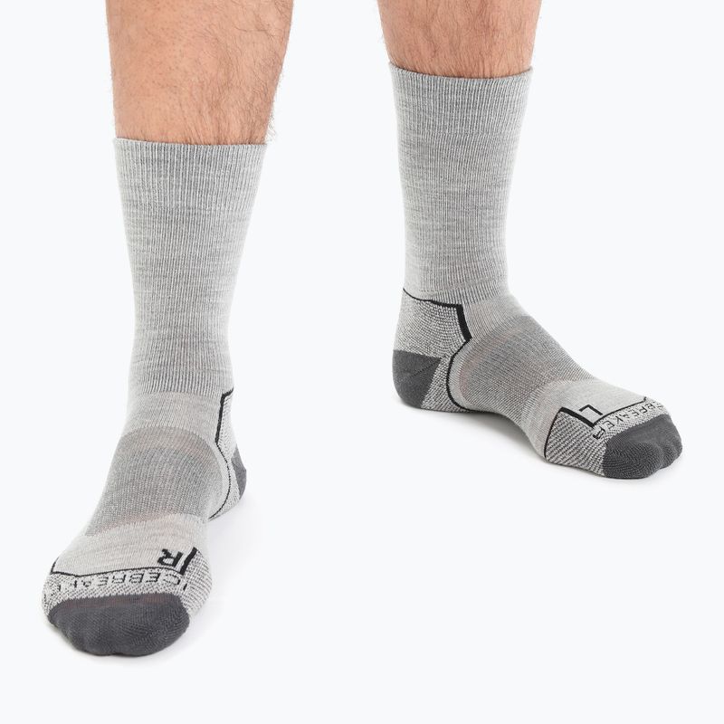 Men's hiking socks icebreaker Hike+ Light Crew grey 105103 2