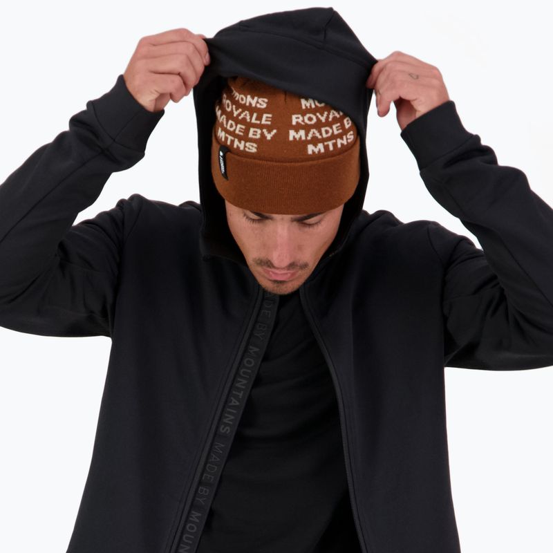 Bluza męska Mons Royale Arcadia Merino Fleece Hoody sweatshirt black 3
