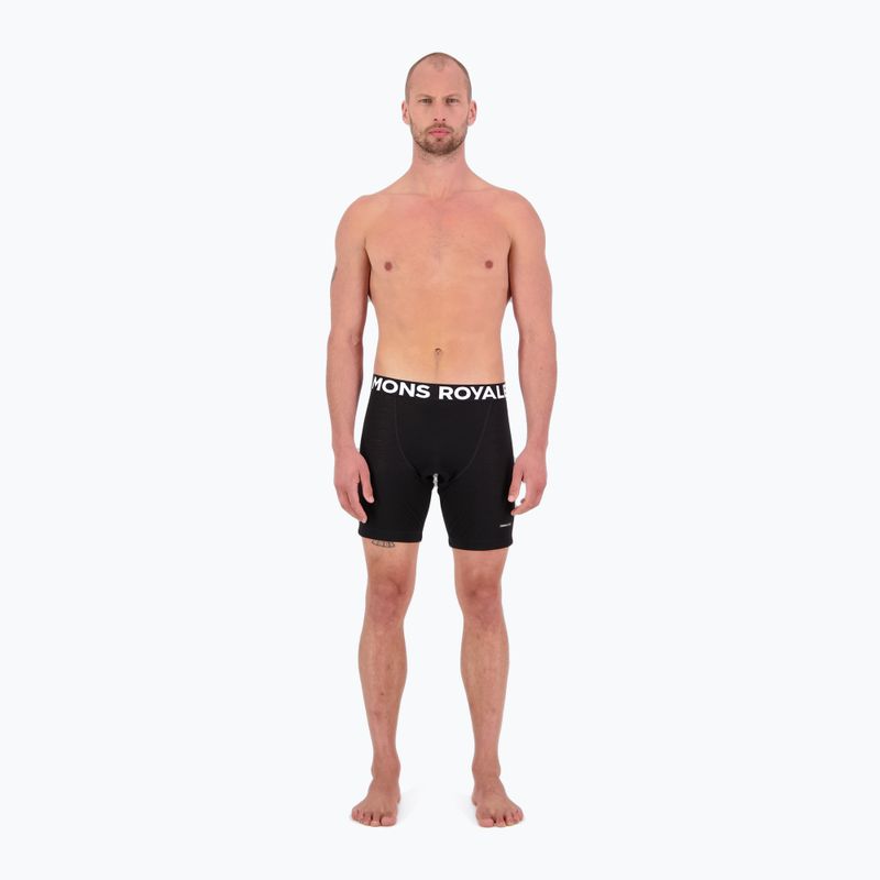 Men's Mons Royale Low Pro Merino Aircon Bike Boxer Shorts black 2