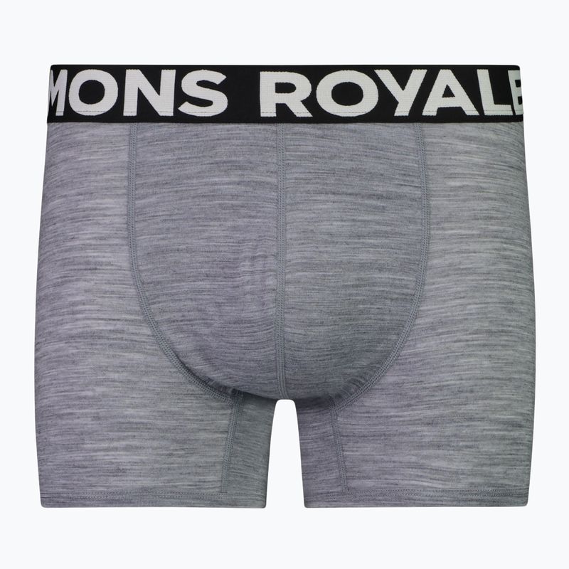 Men's thermal boxer shorts Mons Royale Hold 'em Shorty Merino grey heather