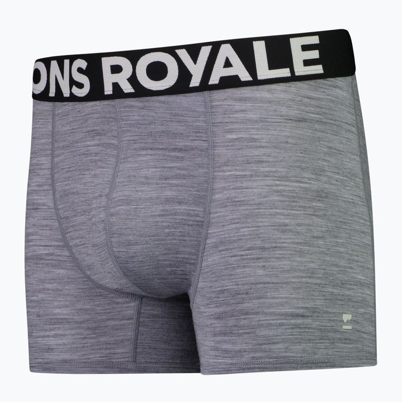 Men's thermal boxer shorts Mons Royale Hold 'em Shorty Merino grey heather 2