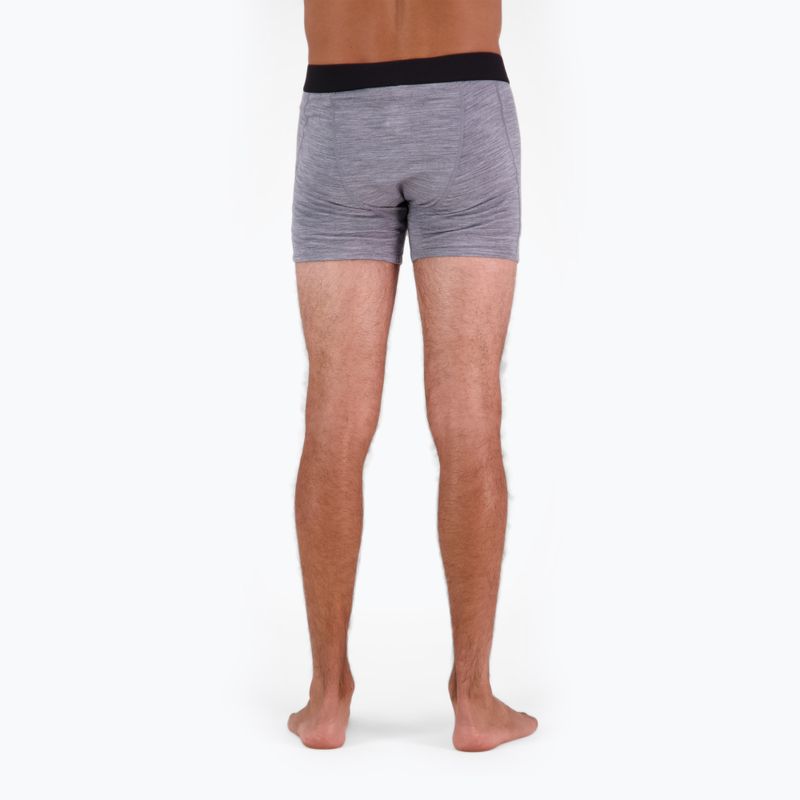 Men's thermal boxer shorts Mons Royale Hold 'em Shorty Merino grey heather 5