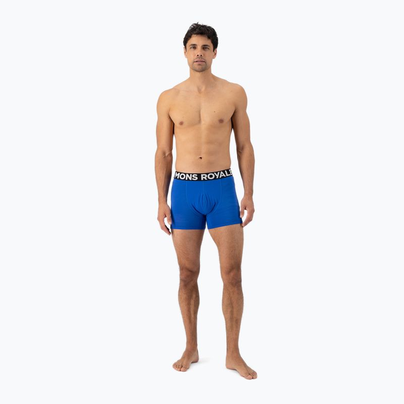 Men's thermal boxer shorts Mons Royale Hold 'em Shorty Merino cobalt 4