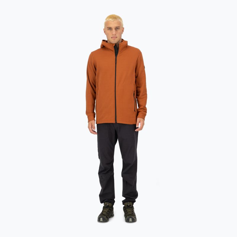 Men's Mons Royale Arcadia Merino Fleece Hoody sweatshirt ginger 2