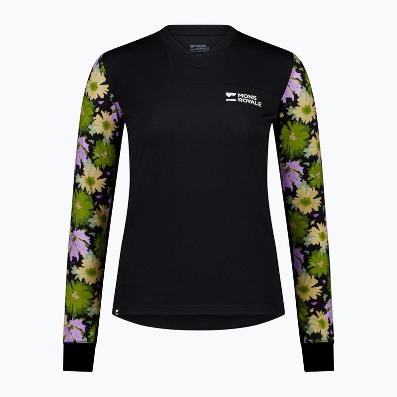 Mons Royale Redwood Enduro VLS women's thermal longsleeve alpine bloom/ black 5