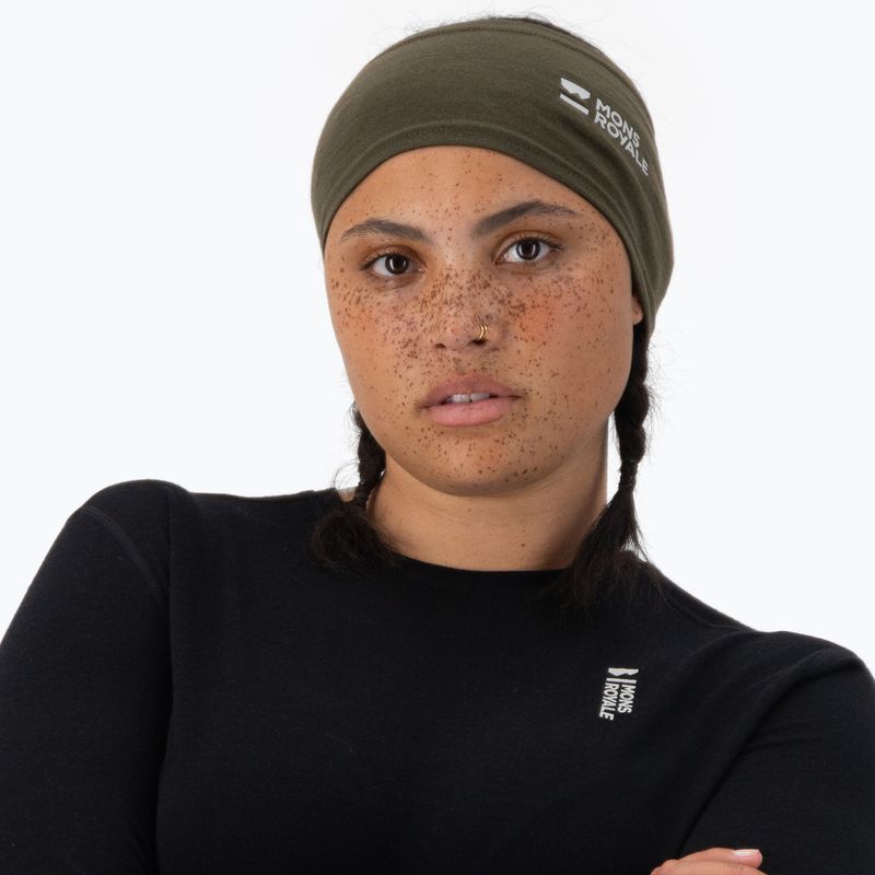 Mons Royale Haines Merino dark olive headband 2