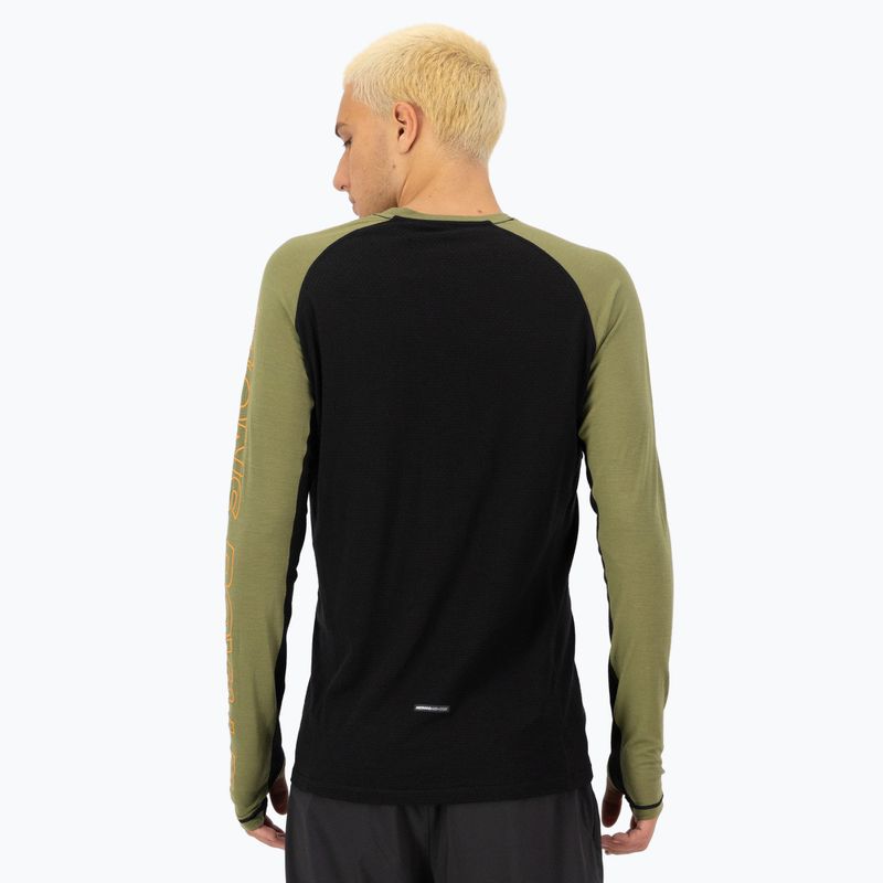 Men's thermal active sweatshirt Mons Royale Temple Merino fern/black 2