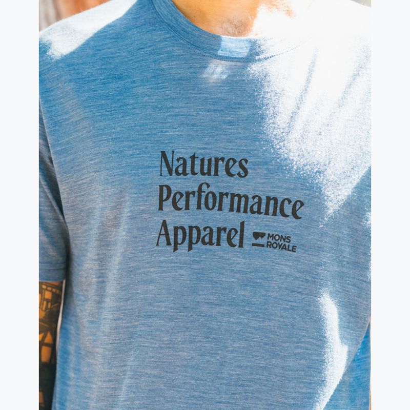 Men's thermal shirt Mons Royale Zephyr Tencel steel blue 5