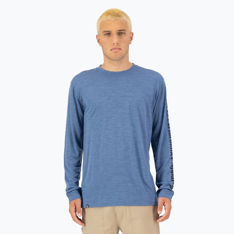 Men's thermal active sweatshirt Mons Royale Zephyr Tencel steel blue
