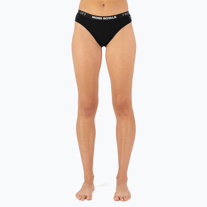 Women's thermal briefs Mons Royale Folo Merino Briefs black 2
