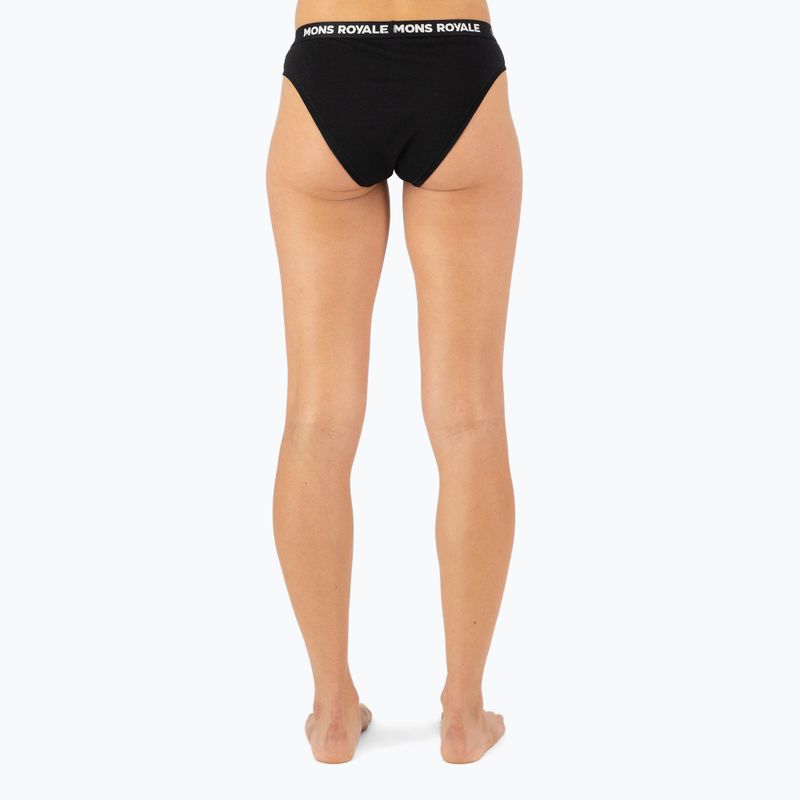 Women's thermal briefs Mons Royale Folo Merino Briefs black 3