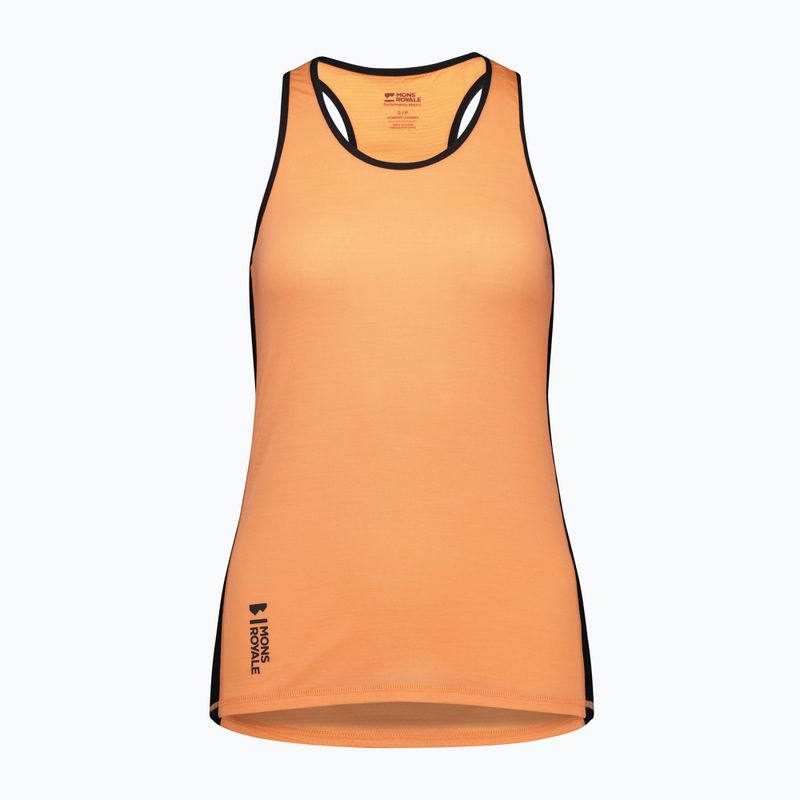Women's thermal tank top Mons Royale Bella Merino Tank punch/black 3