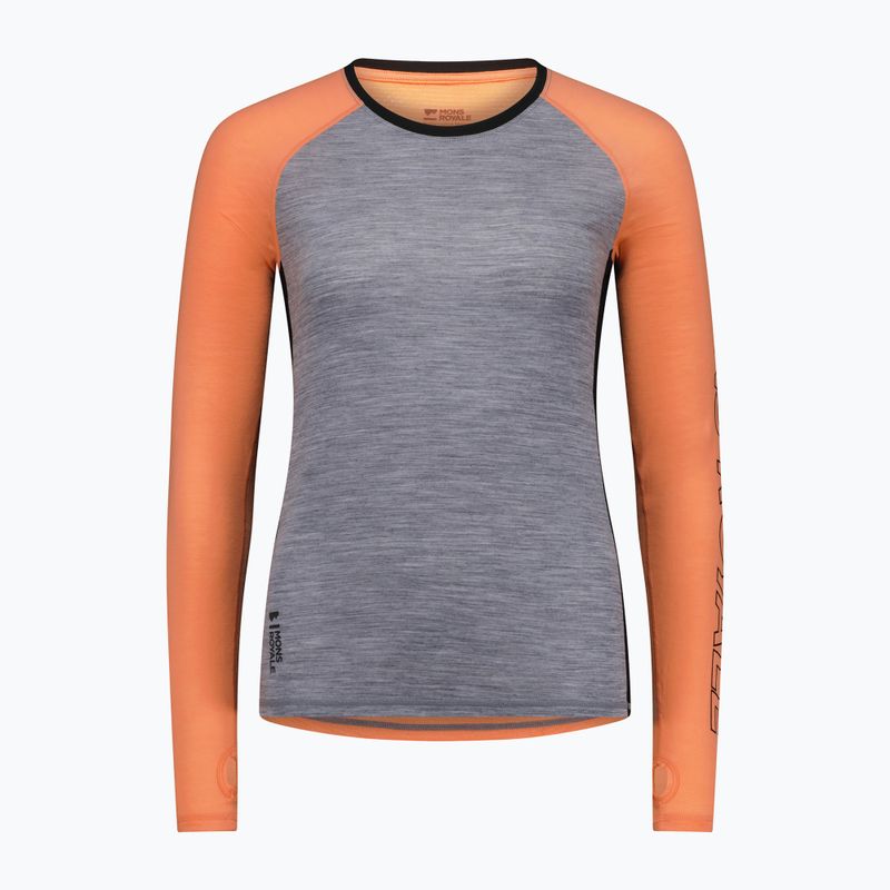 Women's thermal active sweatshirt Mons Royale Bella Tech grey heather/punch 3