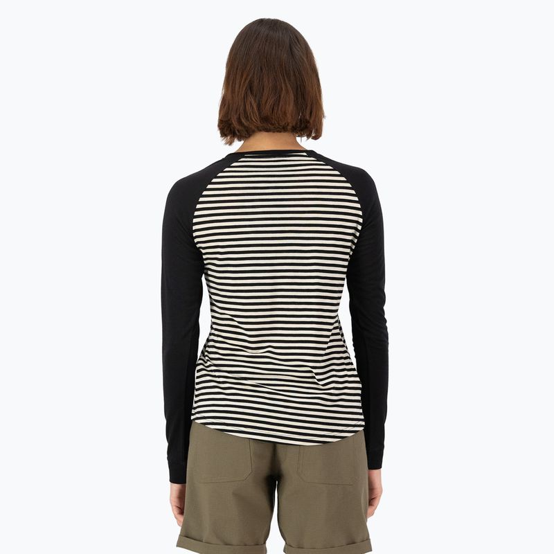 Women's thermal active sweatshirt Mons Royale Icon Raglan mr stripe/black 2