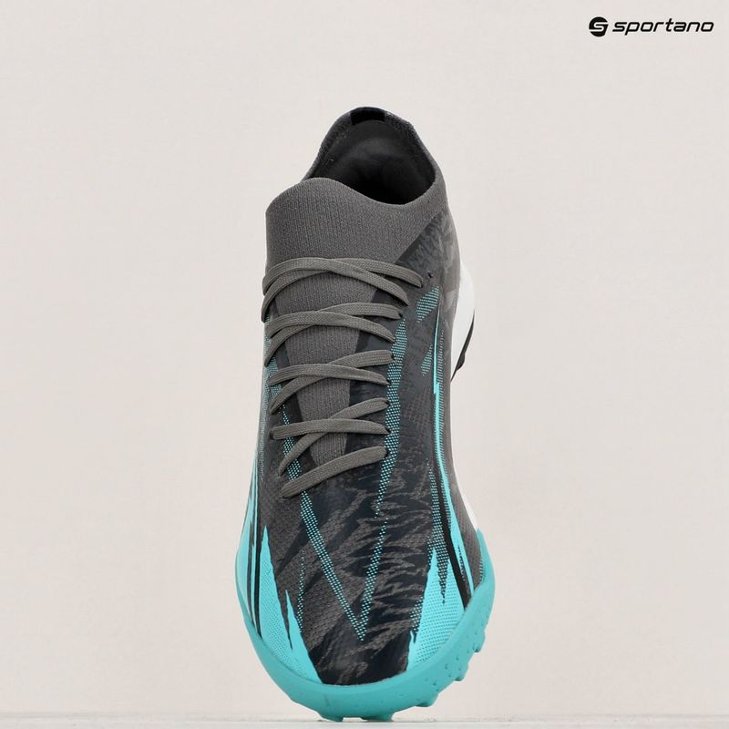 PUMA Ultra Match Rush TT strong gray/puma white/electro aqua football boots 16