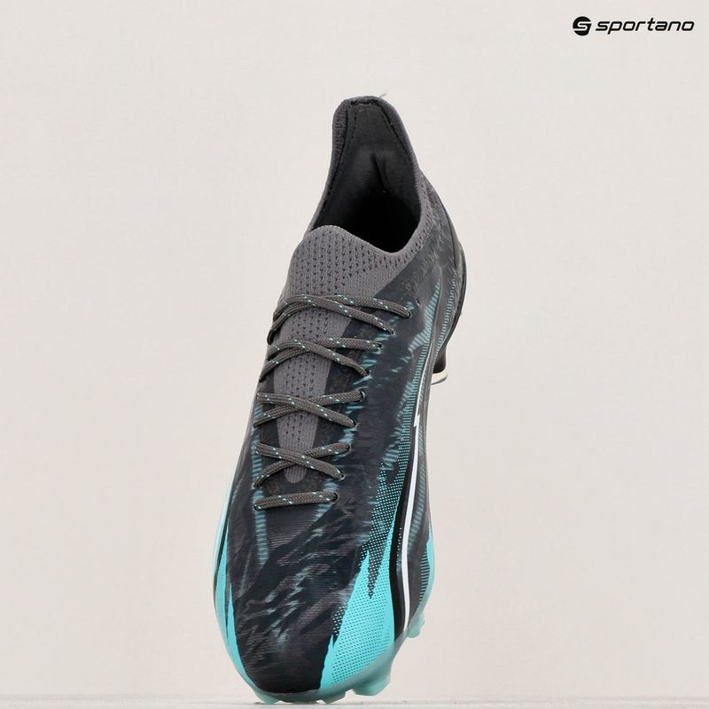 PUMA Ultra Ultimate Rush FG/AG strong gray/puma white/electro aqua football boots 15